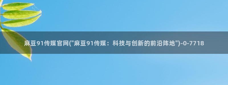 麻豆 入口更新：麻豆91传媒官网(\