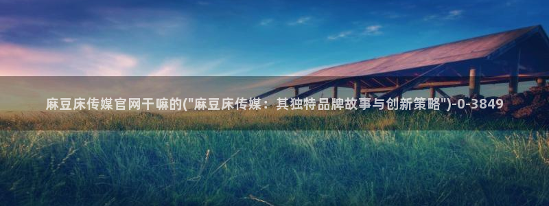 麻豆 推荐：麻豆床传媒官网干嘛的(\